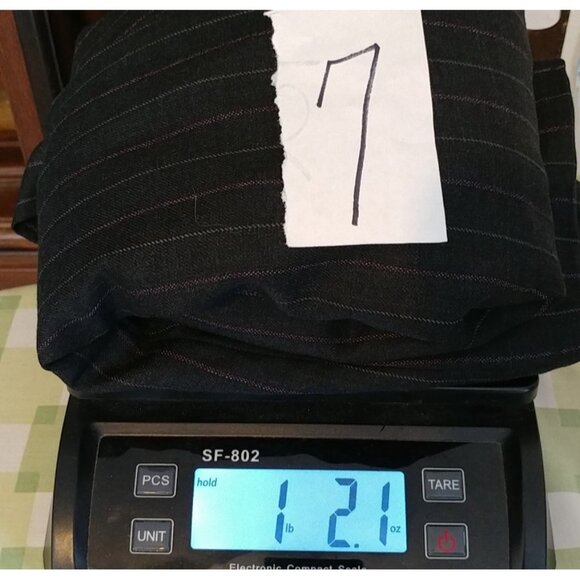 Chap's Men's Gray & Pink Stripes Long Sleeve Wool Suit Buttoned Jacket Size 38 R - Picture 11 of 11